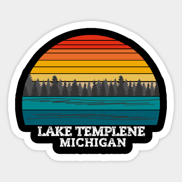Lake Templene Michigan Lake Templene Sticker TeePublic